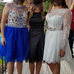 Sherri Hill Dress: White 2 Pc - Size 6